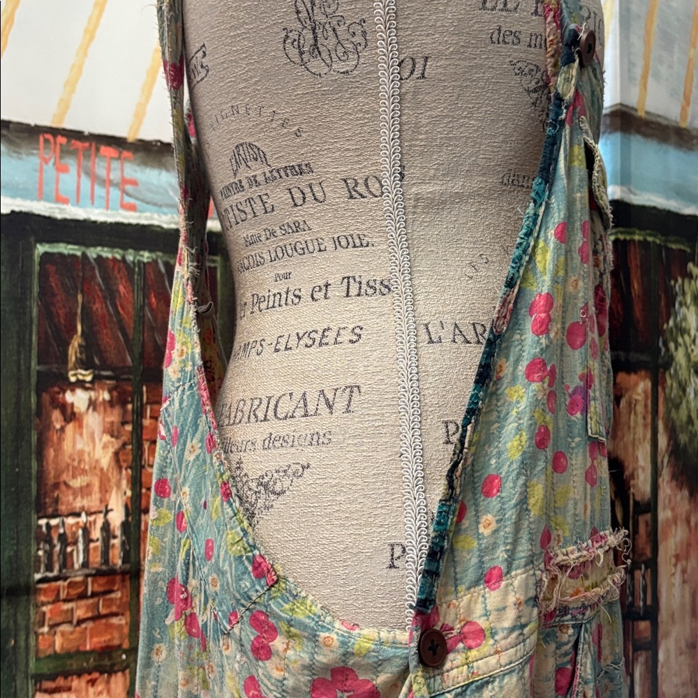 Magnolia Pearl Overalls 138 Quilted Love Overalls- Cherry Blossom, One Size - Picture 9 of 16